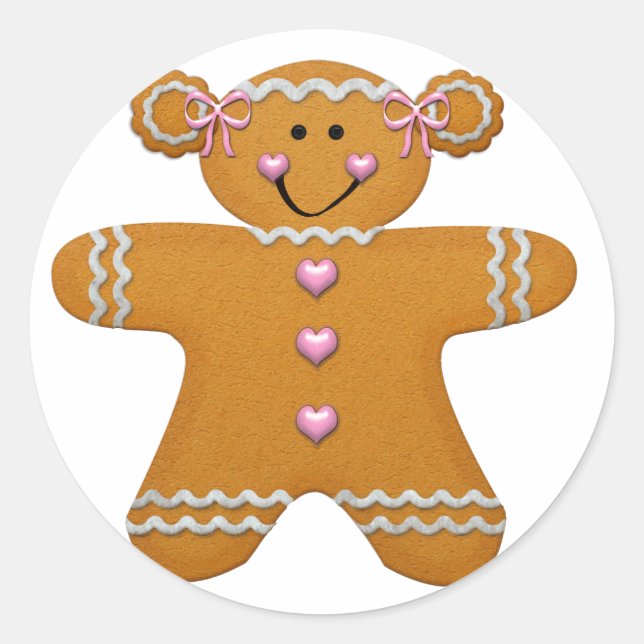 Gingerbread Girl Sticker (Vorderseite)