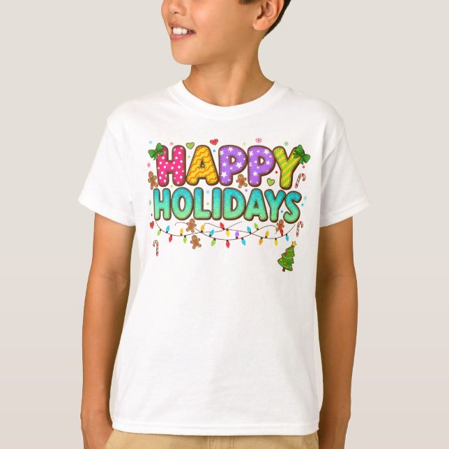 "Gingerbread Glow Holiday Tee" T-Shirt (Vorderseite)