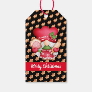 Gingerbread Gnome Anpassen von Farbe und Text Geschenkanhänger