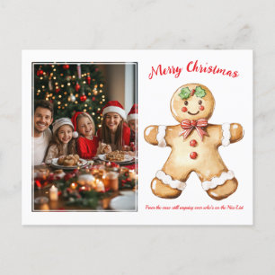 Gingerbread Greetings Foto Feiertagspostkarte