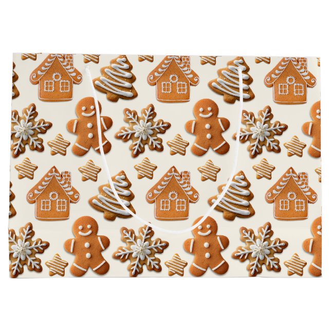 Gingerbread Große Geschenktüte (Rückseite)