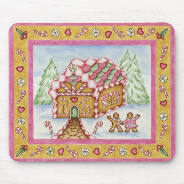 Gingerbread Heart House Mousepad (Vorne)