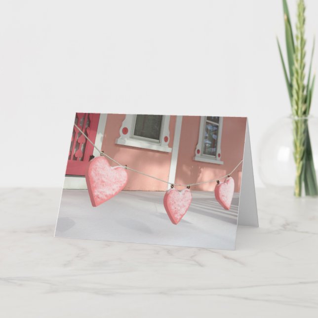 Gingerbread Hearts in Snow - Martha's Vineyard Karte (Vorderseite)