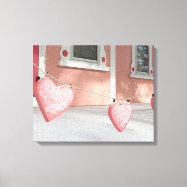 Gingerbread Hearts in Snow - Martha's Vineyard Leinwanddruck (Vorderseite)