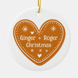 Gingerbread Herzweihnachtsgeschenk Keramik Ornament