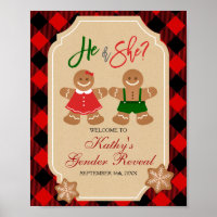 Gingerbread Holiday Gender Reveal Begrüßungszeiche