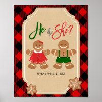 Gingerbread Holiday Gender Reveal Begrüßungszeiche