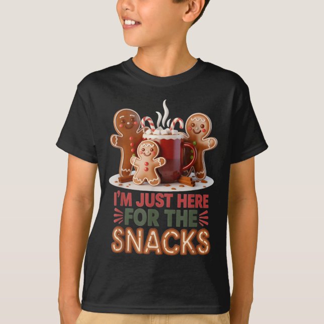 Gingerbread Holiday Snacks Funny Christmas  T-Shirt (Vorderseite)