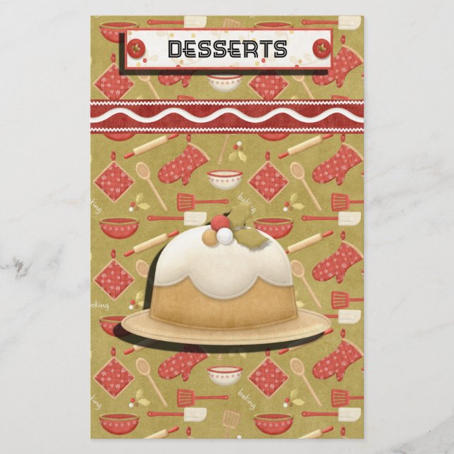 Gingerbread Holidays Recipe Binder Divider (Vorderseite)