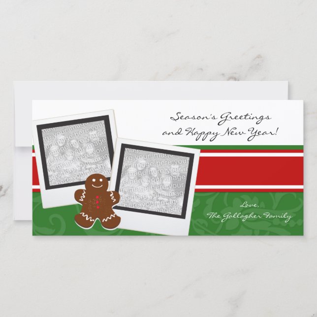 Gingerbread Homme Cartes photos de vacances (Devant)