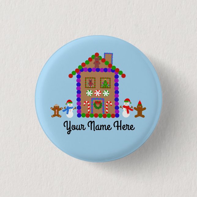 Gingerbread House #1 Button (Vorderseite)