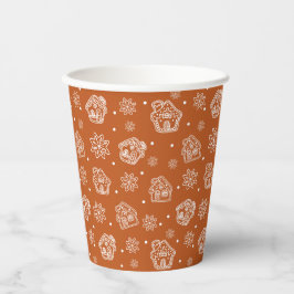 Gingerbread House Brown Pappbecher