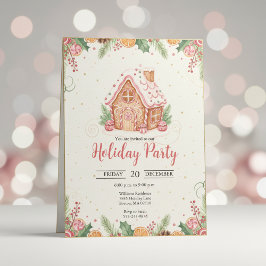 Gingerbread House Christmas Party Invitation Einladung