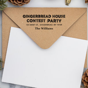 Gingerbread House Contest Party Art Briefmarke Gummistempel