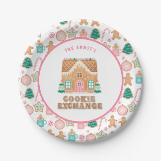 Gingerbread House | Cookie Exchange Personalisiert Pappteller