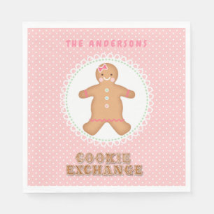 Gingerbread House   Cookie Exchange Personalisiert Serviette