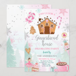 Gingerbread House Decoration Party einladen Cookie Einladung