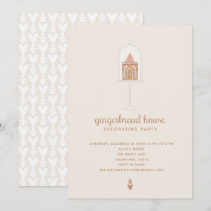 Gingerbread House Decoration Party Einladung