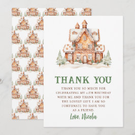 Gingerbread House Dekorieren Geburtstagsparty Dankeskarte