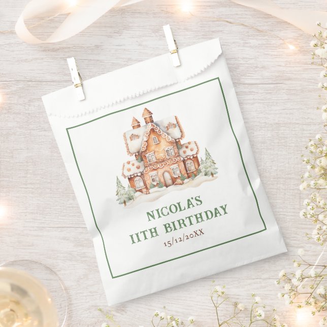 Gingerbread House Dekorieren Geburtstagsparty Geschenktütchen (Ausgeschnitten)