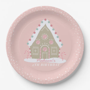 Gingerbread House Dekorieren Geburtstagspink Pappteller