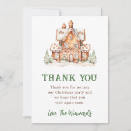 Gingerbread House Dekorieren Weihnachtsgebäck Part Dankeskarte