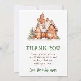 Gingerbread House Dekorieren Weihnachtsgebäck Part Dankeskarte