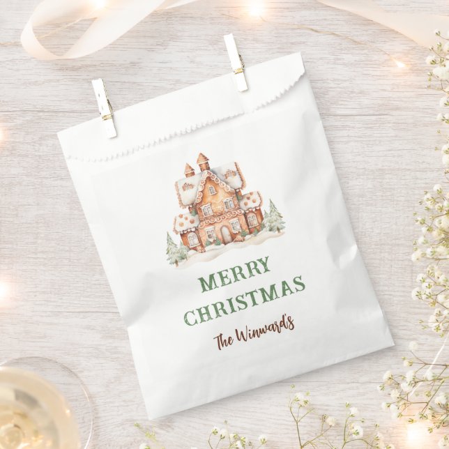 Gingerbread House Dekorieren Weihnachtsgebäck Part Geschenktütchen (Ausgeschnitten)
