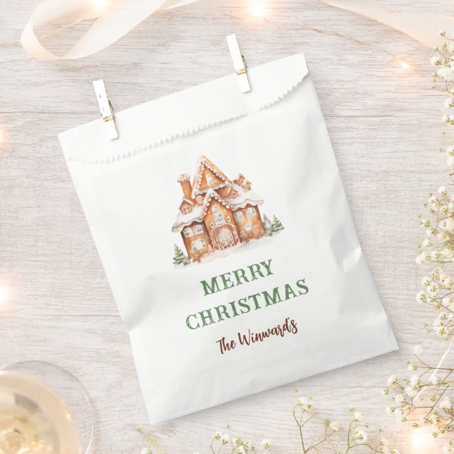 Gingerbread House Dekorieren Weihnachtsgebäck Part Geschenktütchen (Ausgeschnitten)