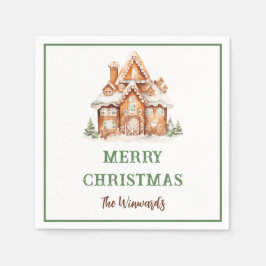 Gingerbread House Dekorieren Weihnachtsgebäck Part Serviette