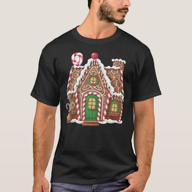 Gingerbread House Design T - Shirt (Vorderseite)