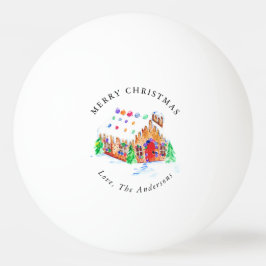 Gingerbread House Frohe Weihnachten Wasserfarbe Ni Tischtennisball