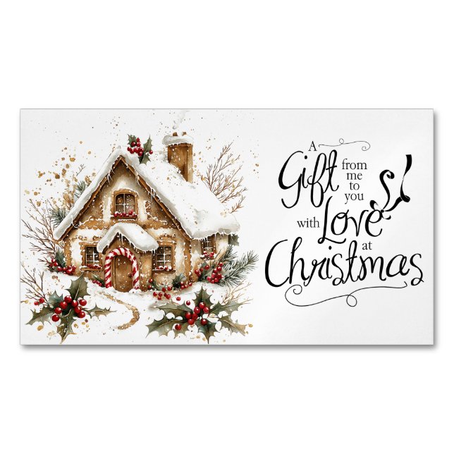 Gingerbread House Gift to You Magnetische Visitenkarte (Vorderseite)