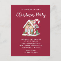Gingerbread House Holiday Party Einladung