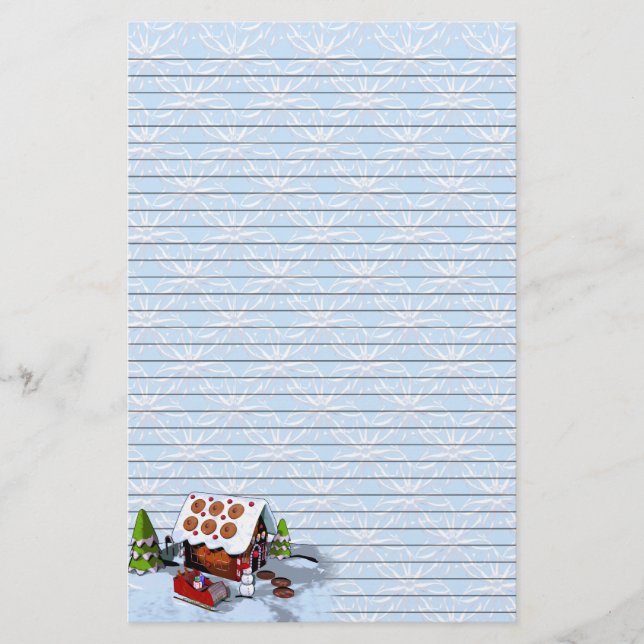 Gingerbread House Holiday Writer Paper Briefpapier (Vorderseite)