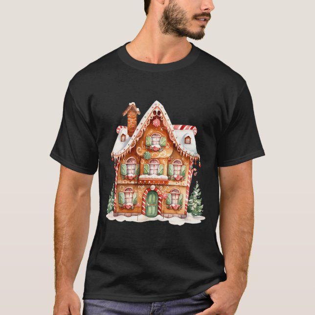 Gingerbread House Long Sleeve  T-Shirt (Vorderseite)