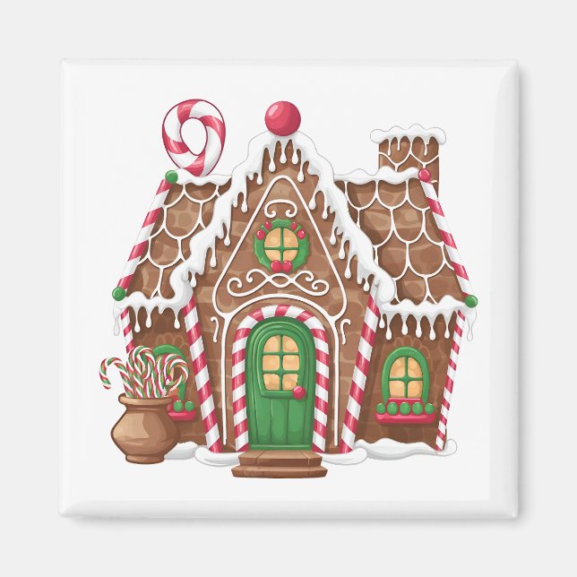 Gingerbread House Magnet (Vorne)