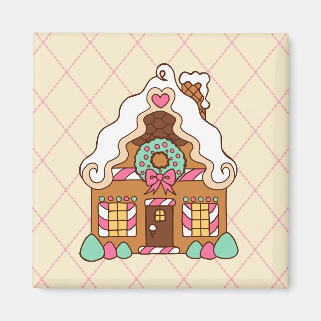 Gingerbread House Magnet (Vorne)