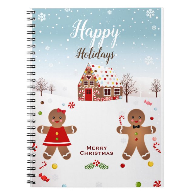 Gingerbread House Notebook Notizblock (Vorderseite)