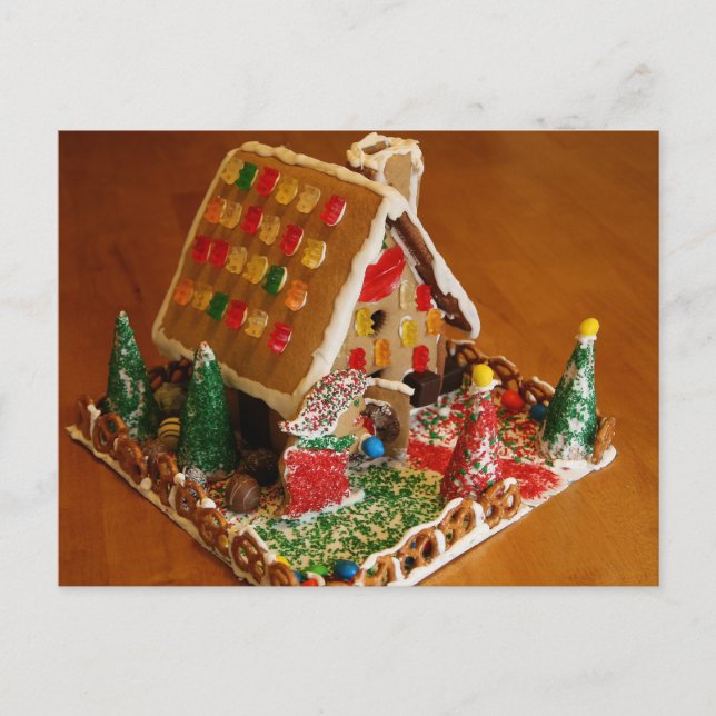 Gingerbread House Postkarte (Vorderseite)