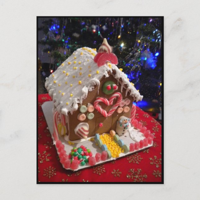 Gingerbread House Postkarte (Vorderseite)