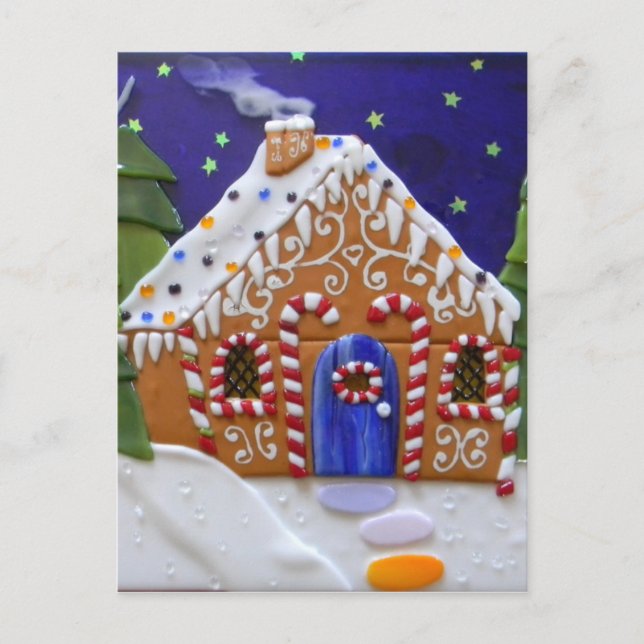 Gingerbread House Postkarte (Vorderseite)
