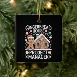 Gingerbread House Project Manager Cookie Baking Keramikornament
