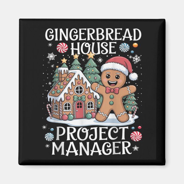 Gingerbread House Projektleiter Dekorieren von Bak Magnet (Vorne)