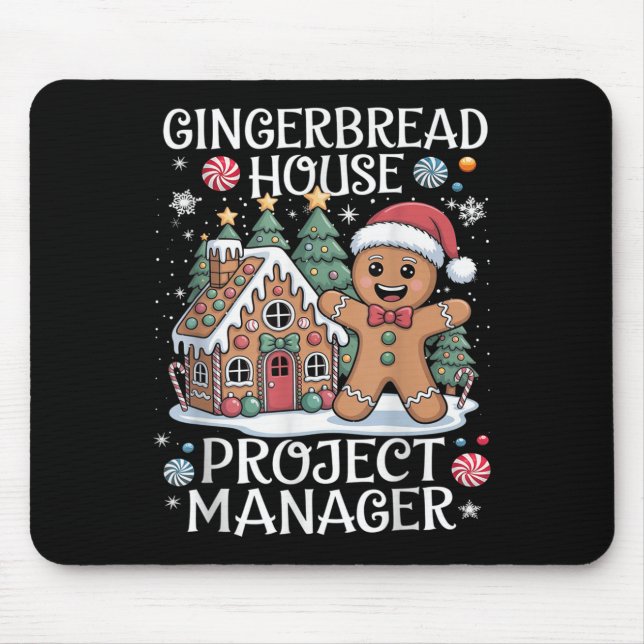 Gingerbread House Projektleiter Dekorieren von Bak Mousepad (Vorne)