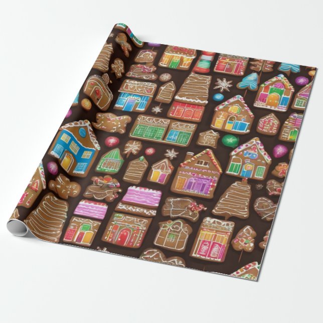 Gingerbread Houses Geschenkpapier (Ungerollt)