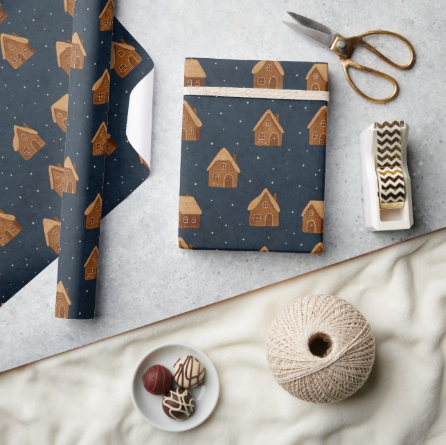 Gingerbread Houses Wrapping Paper Geschenkpapier (Basteln)