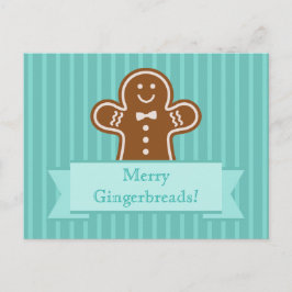 Gingerbread Hugs Feiertagspostkarte