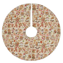 Gingerbread Joy Christmas Tree Skirt