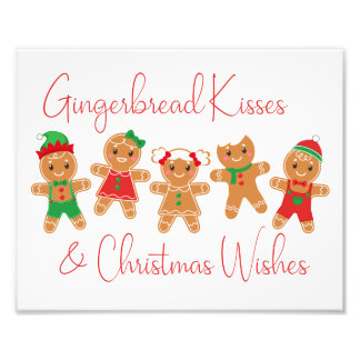 Gingerbread Kisses & Christmas Wishings Fotodruck